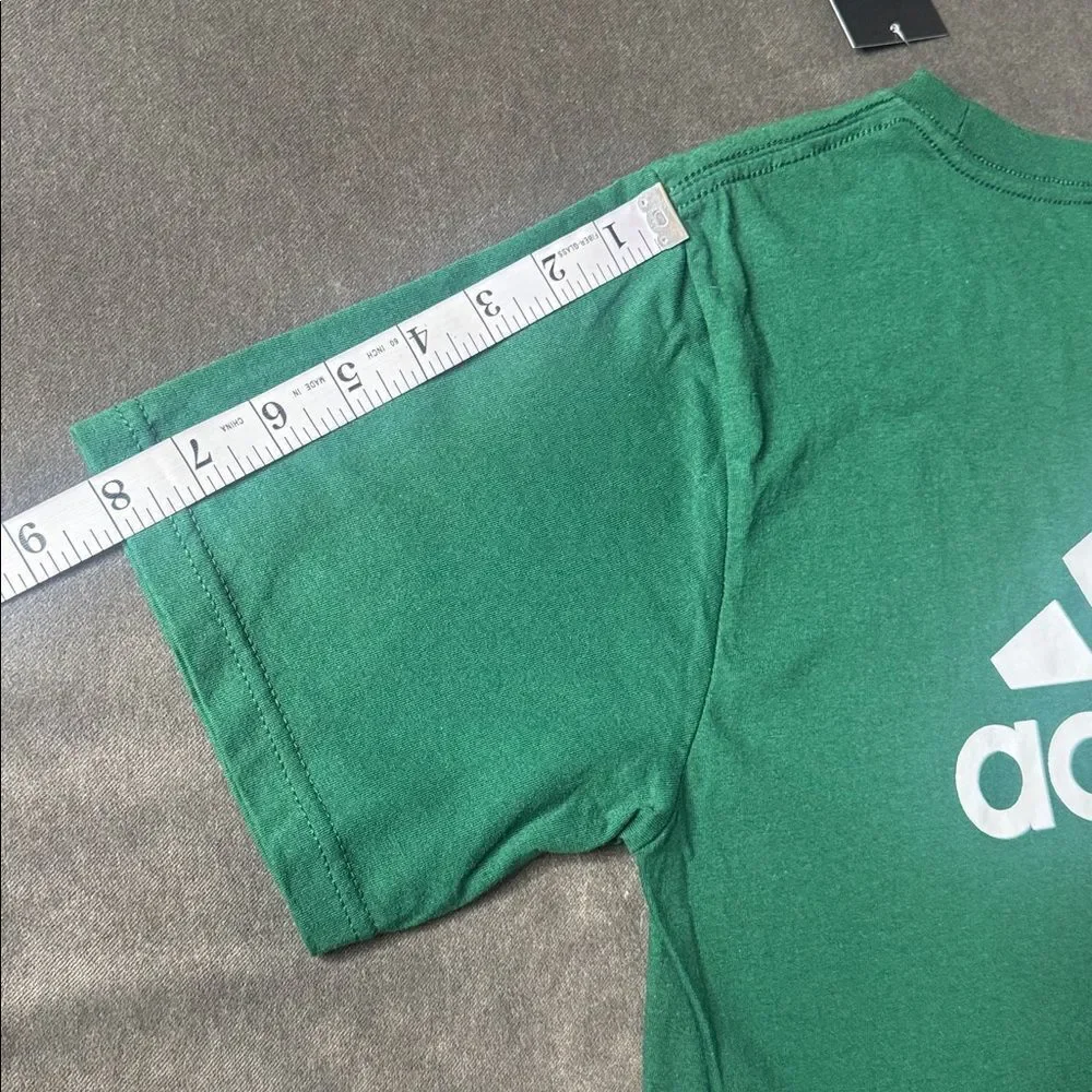 Adidas Men’s Green The Go-To Tee Short Sleeve T-Shirt SMALL 100% Cotton NWT